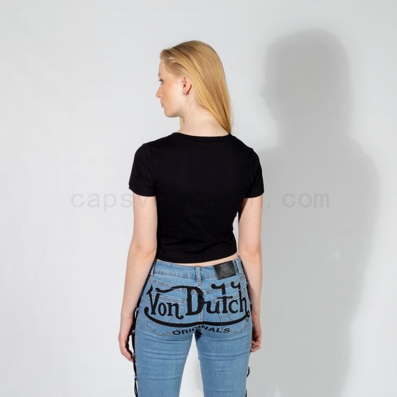 Kaufen Online Von Dutch Originals -Andrea kurzes Rundhals-T-Shirt, black F0817888-01677